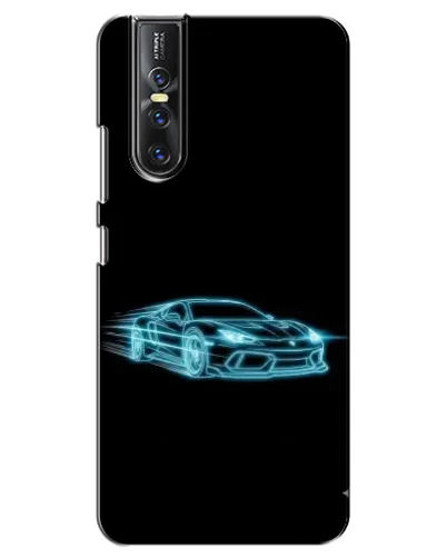 Чехол для Vivo V15 Pro с картинкой «Неоновый контур Lamborghini»