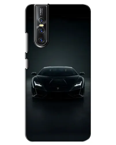 Чехол для Vivo V15 Pro с картинкой «Черный Lamborghini Aventador»