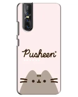 Чохол для Vivo V15 Pro з картинкою «Pusheen логотип»