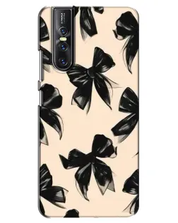 Чохол для Vivo V15 Pro з картинкою «Патерн чорні банти»