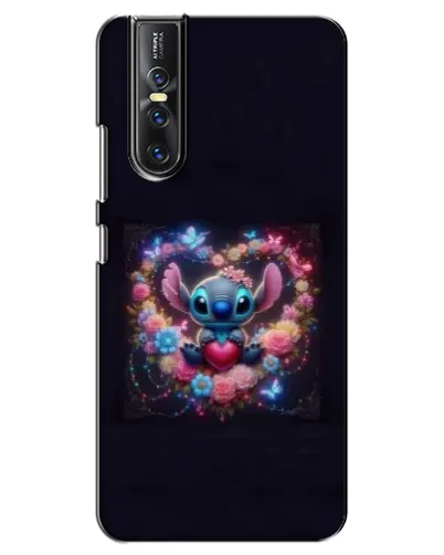Чехол для Vivo V15 Pro с картинкой «Stitch в цветах»