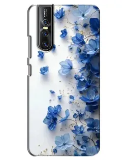 Чехол для Vivo V15 Pro с картинкой «Голубой цветочный каскад»