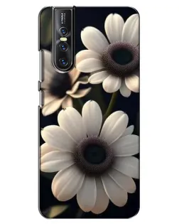 Чехол для Vivo V15 Pro с картинкой «Белые маргаритки макро»
