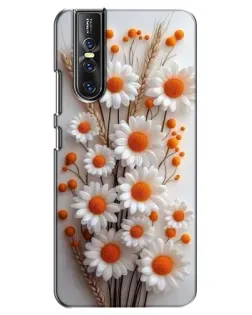Чехол для Vivo V15 Pro с картинкой «Белые сухоцветы»