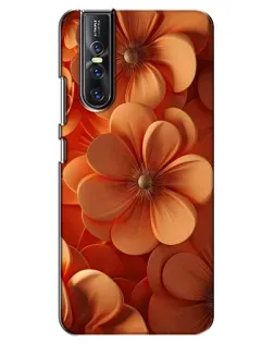 Чехол для Vivo V15 Pro с картинкой «Оранжевый макро цветок»