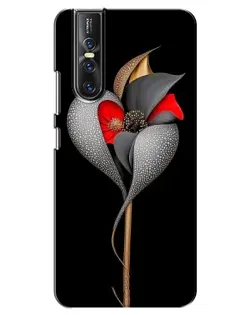 Чехол для Vivo V15 Pro с картинкой «Серебряный фантазийный цветок»