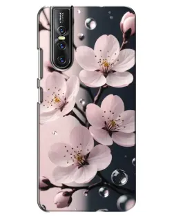 Чехол для Vivo V15 Pro с картинкой «Нежная сакура и капли»
