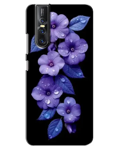 Чехол для Vivo V15 Pro с картинкой «Фиолетовые цветы с росою»