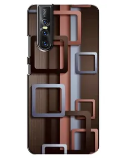Чохол для Vivo V15 Pro з картинкою «Коричневі об'ємні квадрати» Чохол для Vivo V15 Pro з картинкою «Коричневі об'ємні квадрати»