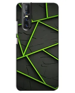 Чехол для Vivo V15 Pro с картинкой «Зеленые геометрические линии»