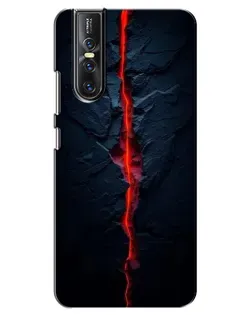 Чехол для Vivo V15 Pro с картинкой «Kрасная лавовая трещина»