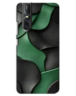 Чехол для Vivo V15 Pro с картинкой «Зеленые кожаные волны»