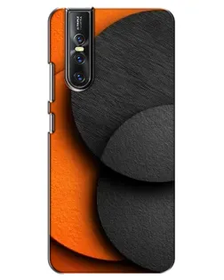 Чехол для Vivo V15 Pro с картинкой «Геометрия оранжевых кругов»