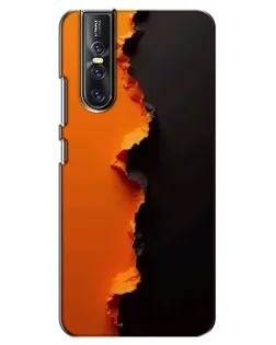 Чехол для Vivo V15 Pro с картинкой «Оранжевый разлом»