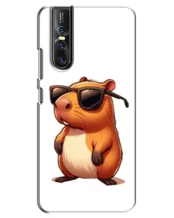 Чехол для Vivo V15 Pro с картинкой «Капибара в очках»