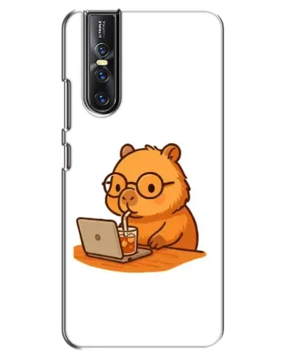 Чехол для Vivo V15 Pro с картинкой «Капибара с ноутбуком»