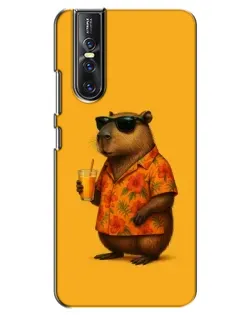 Чехол для Vivo V15 Pro с картинкой «Капибара на отдыхе»