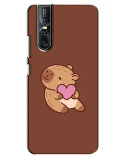 Чехол для Vivo V15 Pro с картинкой «Капибара с сердцем»