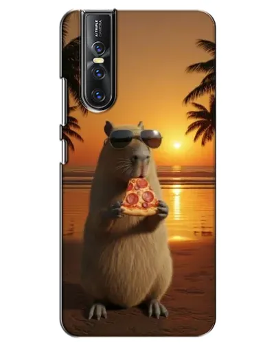 Чехол для Vivo V15 Pro с картинкой «Капибара с пиццей»