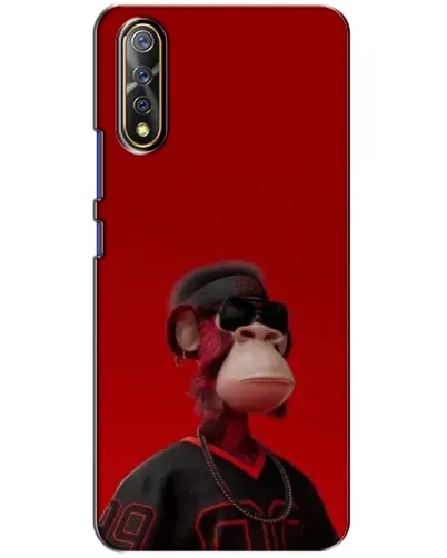 Чехол для Vivo V17 Neo с картинкой «Bored Ape в красном»
