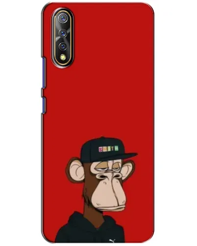 Чехол для Vivo V17 Neo с картинкой «Bored Ape — красный фон»