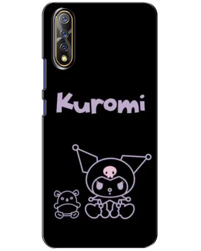 Чехол для Vivo V17 Neo с картинкой «Kuromi — черный минимализм»