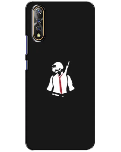 Чехол для Vivo V17 Neo с картинкой «PUBG — силуэт воина»
