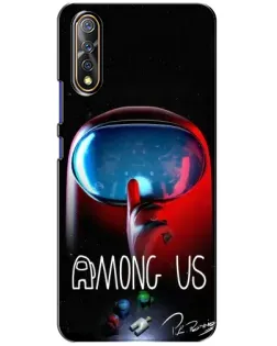 Чехол для Vivo V17 Neo с картинкой «Красный импостер — макро»