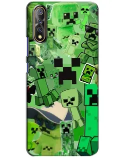 Чехол для Vivo V17 Neo с картинкой «Криперы Minecraft»