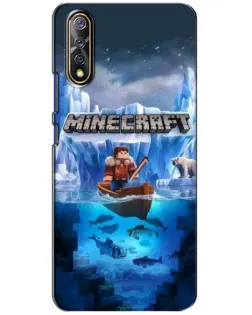 Чехол для Vivo V17 Neo с картинкой «Minecraft ледяной мир»