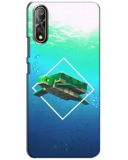 Чехол для Vivo V17 Neo с картинкой «Черепаха Minecraft»