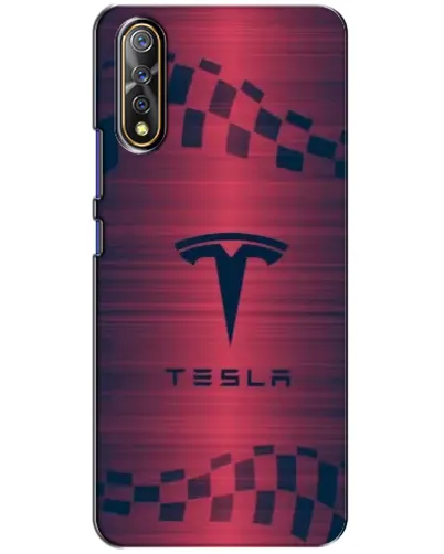 Чехол для Vivo V17 Neo с картинкой «Тесла красный карбон» Чехол для Vivo V17 Neo с картинкой «Тесла красный карбон»