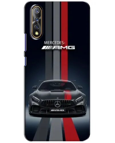 Чехол для Vivo V17 Neo с картинкой «Mercedes — белый карбон»