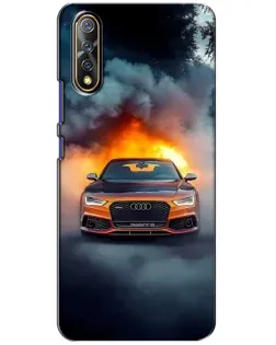 Чехол для Vivo V17 Neo с картинкой «Audi в огненном дыму» Чехол для Vivo V17 Neo с картинкой «Audi в огненном дыму»