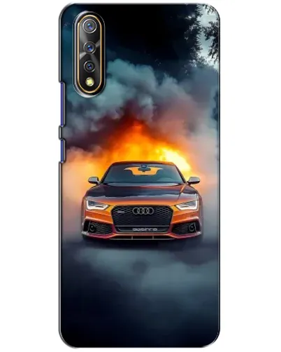 Чехол для Vivo V17 Neo с картинкой «Audi в огненном дыму»