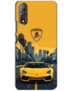 Чехол для Vivo V17 Neo с картинкой «Желтый Lamborghini город» Чехол для Vivo V17 Neo с картинкой «Желтый Lamborghini город»