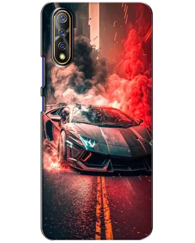 Чехол для Vivo V17 Neo с картинкой «Lamborghini красный дым»