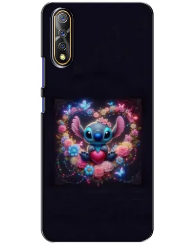 Чехол для Vivo V17 Neo с картинкой «Stitch в цветах»