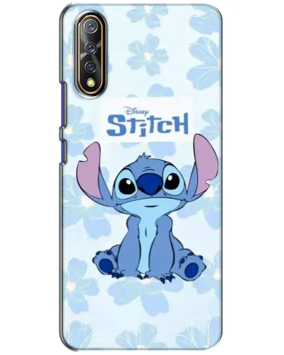 Чехол для Vivo V17 Neo с картинкой «Stitch среди цветов»