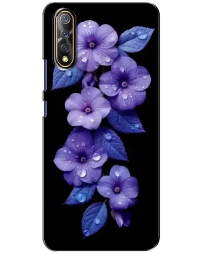 Чехол для Vivo V17 Neo с картинкой «Фиолетовые цветы с росою»