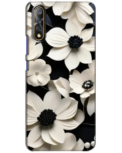 Чехол для Vivo V17 Neo с картинкой «Объемные белые цветы»