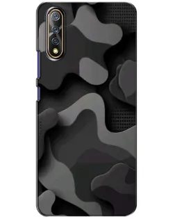 Чехол для Vivo V17 Neo с картинкой «Темный абстрактный камуфляж»