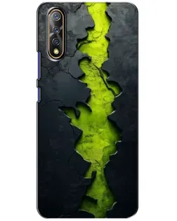 Чехол для Vivo V17 Neo с картинкой «Салатовый разлом скалы»