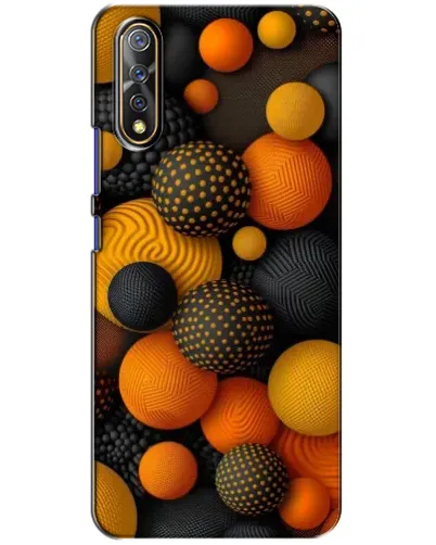 Чехол для Vivo V17 Neo с картинкой «Объемные оранжевые сферы»
