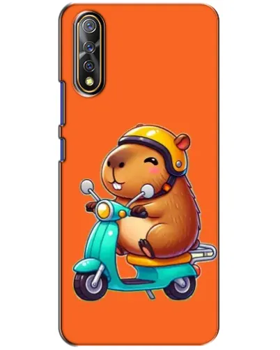 Чехол для Vivo V17 Neo с картинкой «Капибара на скутере»