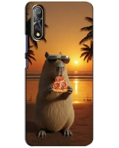 Чехол для Vivo V17 Neo с картинкой «Капибара с пиццей»