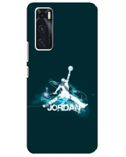 Чехол для Vivo V20 se с картинкой «Jordan Blue Fire» Чехол для Vivo V20 se с картинкой «Jordan Blue Fire»