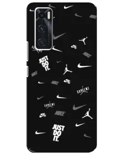Чехол для Vivo V20 se с картинкой «Nike Black Pattern» Чехол для Vivo V20 se с картинкой «Nike Black Pattern»