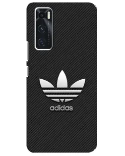 Чехол для Vivo V20 se с картинкой «Adidas Карбоновая текстура»