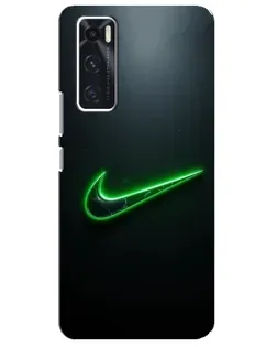 Чехол для Vivo V20 se с картинкой «Неоновый контур Nike»